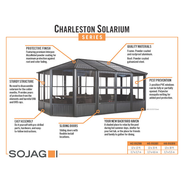 Sojag Charleston Solarium & Reviews | Wayfair